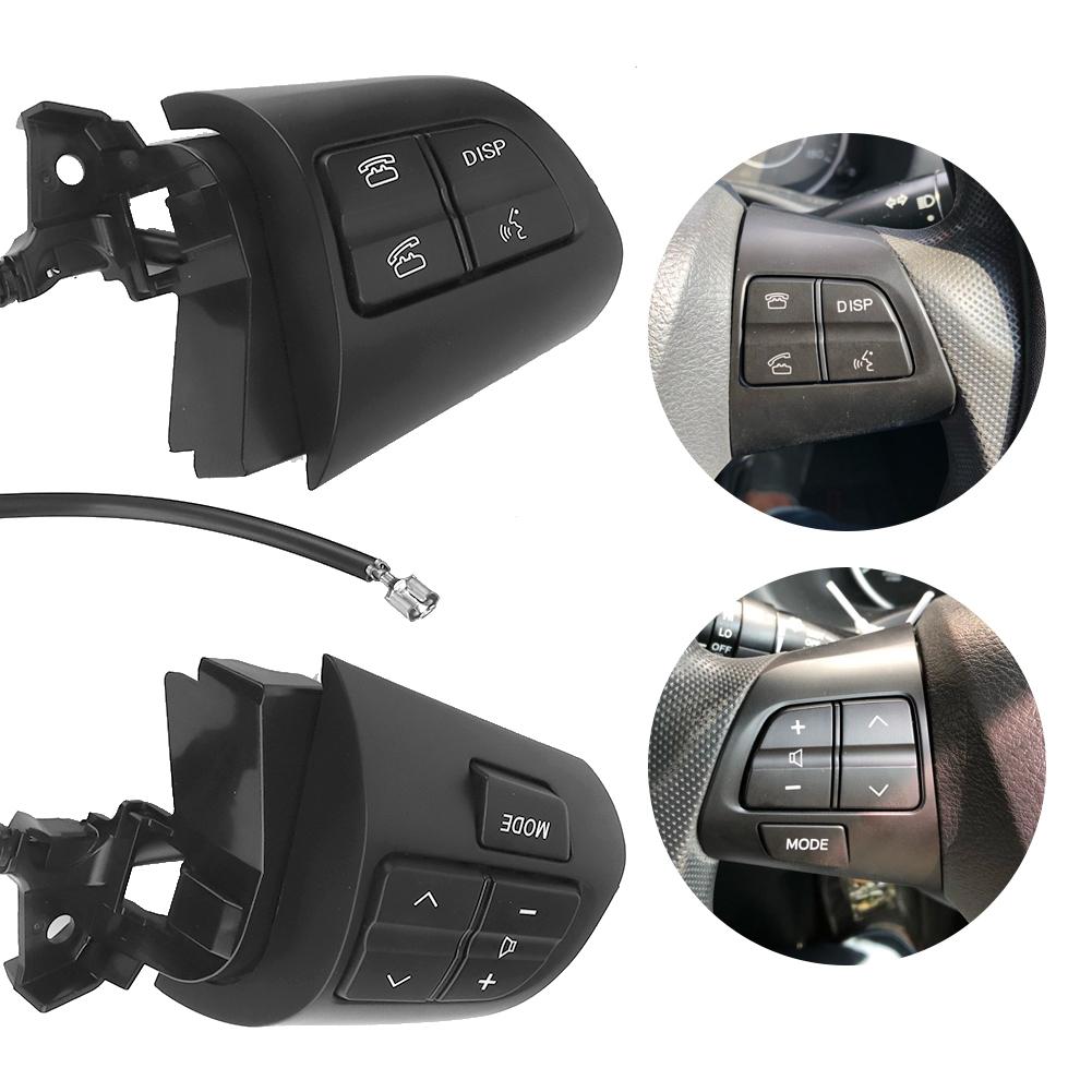 Steering Wheel Switches Left Right Buttons Fits for Toyota Corolla 2010 2013(Black )