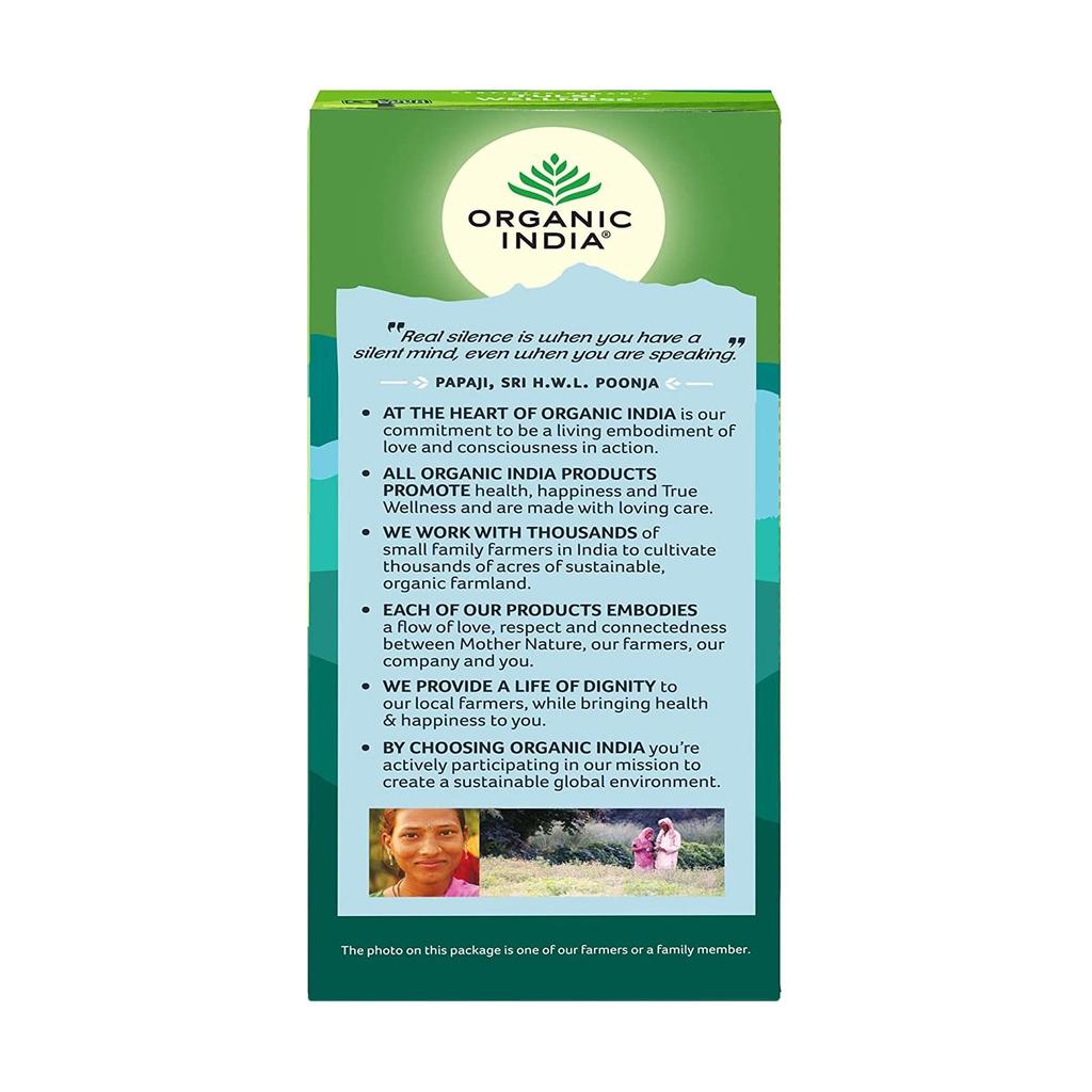 Tea with Tulsi and Brahmi (25 Packs, 1.74 G), Tulsi Brahmi Tea Organic India