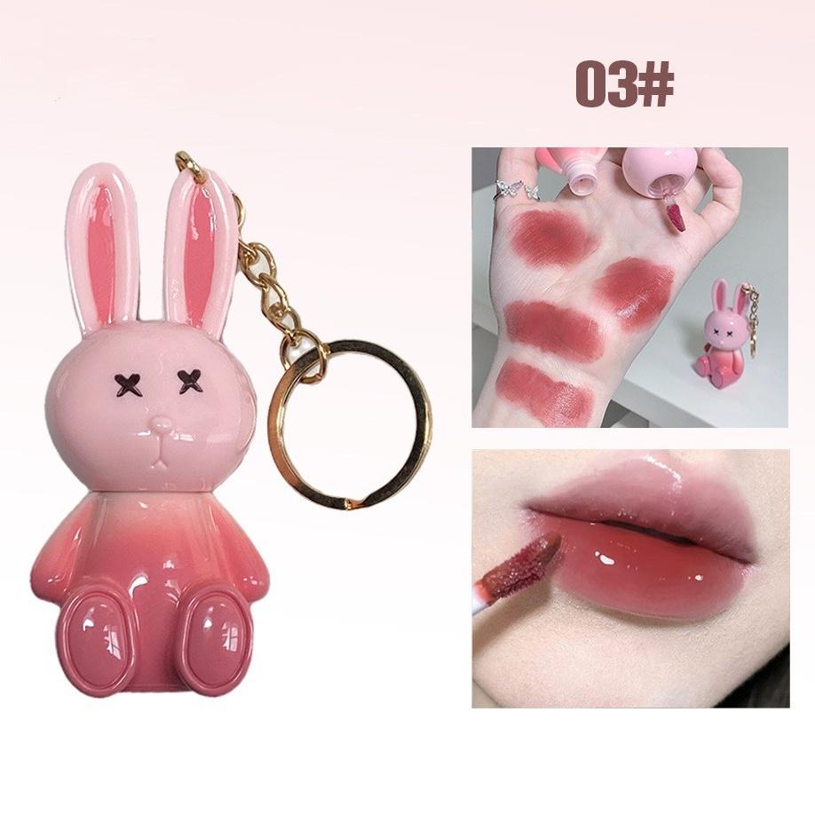 GEGE BEAR Rabbit Lip Glaze, Matte Velvet Lip Clay Long-lasting Color Non-drying Lipstick