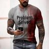 Herren T-Shirts Print Tees Mode Schreckliches Halloween Kurzarm Lässig Rundhals Oversized T-Shirt Tops