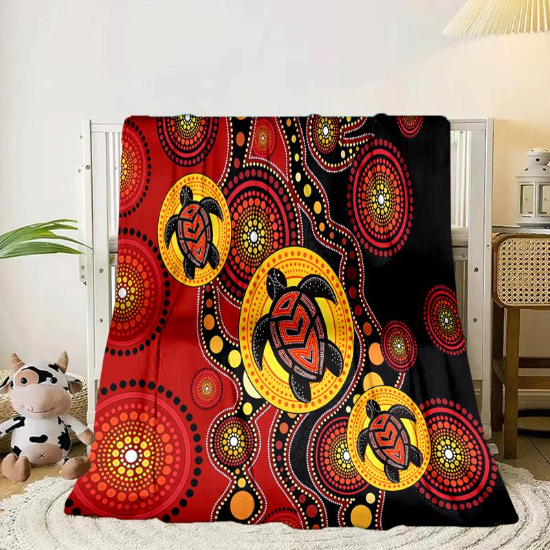 Australian Aboriginal Style Blanket Flannel Blanket Throw Blanket Sofa Cover Blanket Soft Premium Blanket Picnic Blanket Tv Blanket Gifts