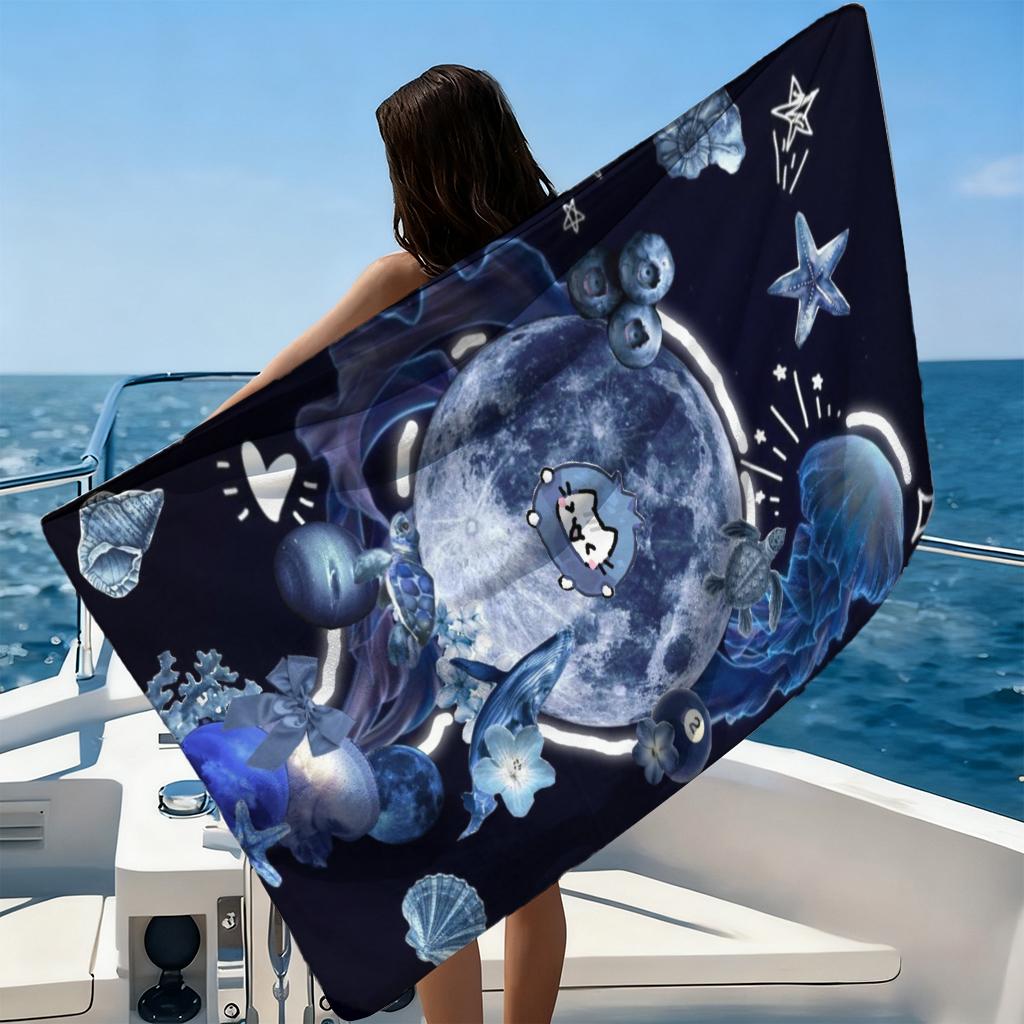Cute Bugcat Capoo Beach Towel Quick-Drying Super Towel For Beach Pool Sport Yoga Gym Home Towel Gift For Friends Sand Free Towel