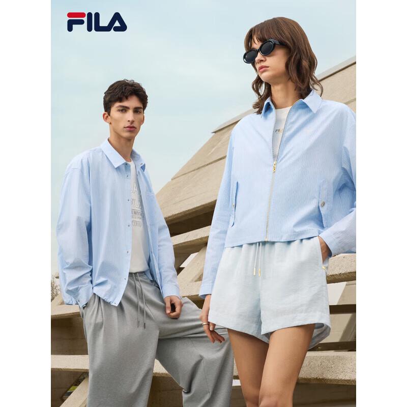 

FILA Women s Vertical Stripe Zipper Shirt L