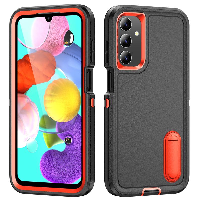 3 In 1 Heavy Armor Defend Phone Case For Samsung Galaxy A16 A06 A15 A14 A54 A26 A36 A56 A17 A27 A37 5G Plastic Frame TPU Cover