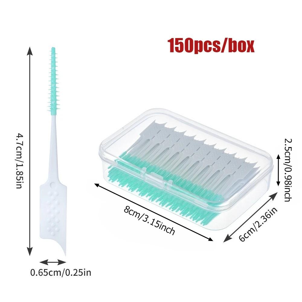 100-200Pcs/box Soft Rubber Teeth Cleaning Tools Interdental Brush Dental Toothpicks Between Teeth Toothbrush Oral Hygiene Care