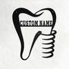 Custom Metal Sign Tooth Silhouette Surname Decor Hot Sale for Doorway Garden Home