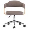 VidaXL Chaise Pivotante de Salle à Manger Chaise à Dîner Siège de Cuisine Chaise de Repas Intérieur Maison Taupe Tissu Bois 287420