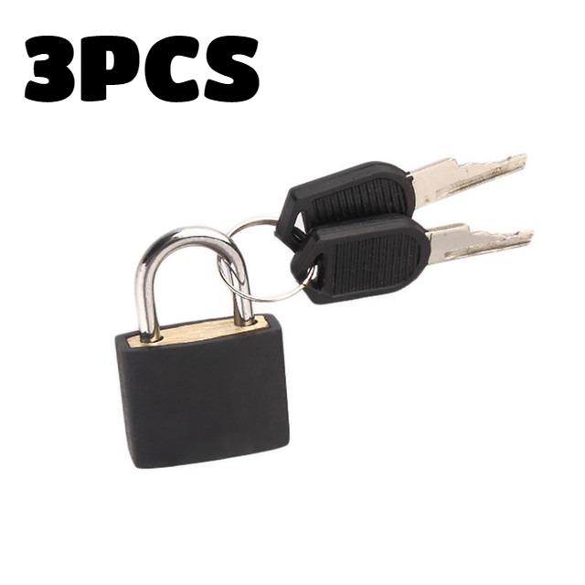 6Pcs Suitcase Lock Small Strong Padlock With 2 Key Travel Tiny Suitcase Anti-Theft Lock Drawer Diary Colored Plastic Case Lock