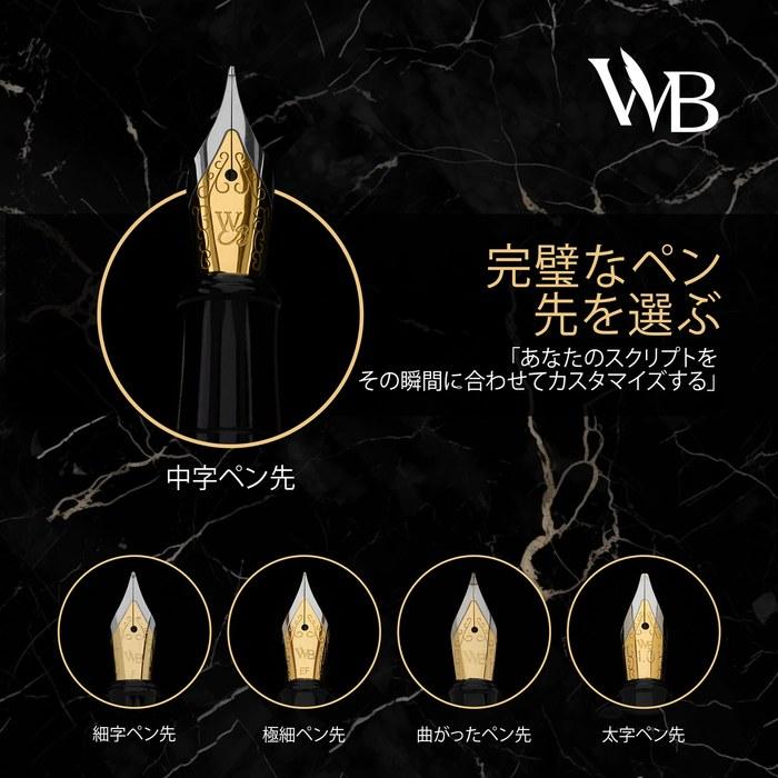 Wordsworth & Black Fountain Pen Set, Extra Fine Nibs, Imperial Blue