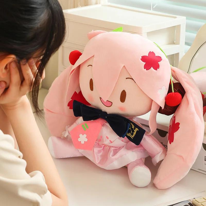 High Quality Hatsune Miku Plush Toy Kawaii Doll Home Decor Stuffed Anime Collect Miku Fufu Gifts Girl Cuddly Plushies