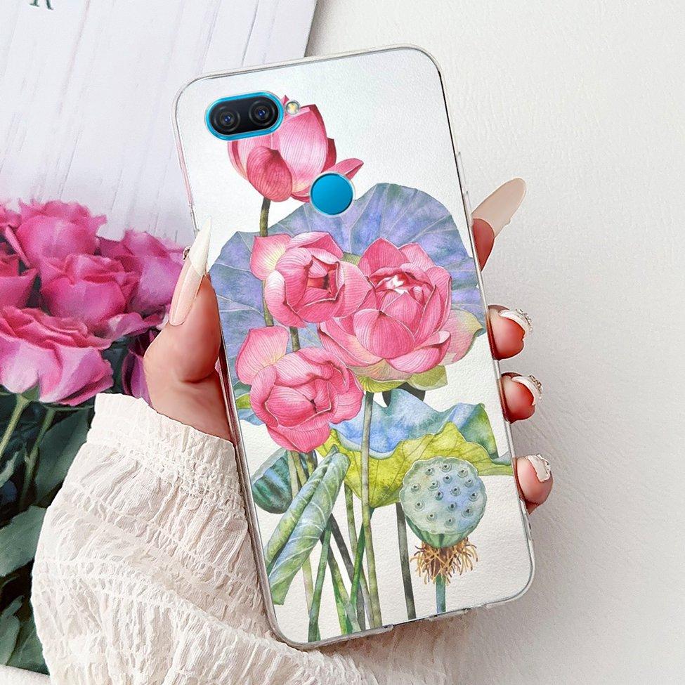 Clear For Oppo A12 CPH2077 CPH2083 Cover For Oppo A12 Case Luxury Butterfly Love Fashion Flowers Cool Lion Cute Painted