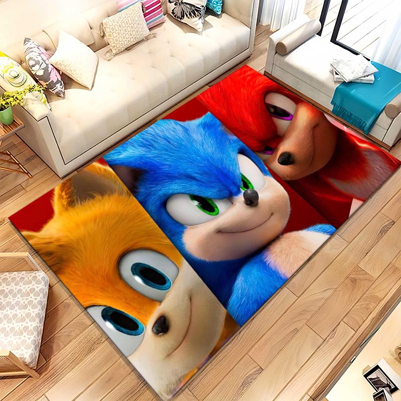 

Retro S-Sonic Cartoon Games Living Room Non-Slip Area Rug Soft Carpet for Bedroom Kids Playroom Sofa,Home Decor Doormat Gift 40x60cm