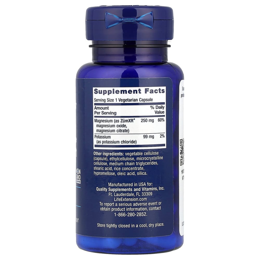 Life Extension Potassium Extended Release with Magnesium Veggie Capsules 60 Count