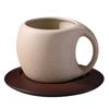 A95I- Coffee Cup And Saucer Set Retro Latte American Coffee Cup Wooden Coasters Tea Cups Spoon Flower Cups.