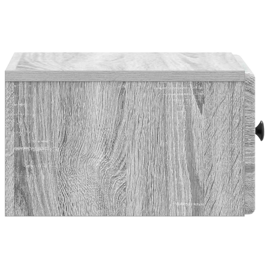 Wall Mounted Nightstand Grey Sonoma 34.5 x 33 x 20 cm