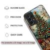 Artistic Cartoon Christmas Tree Pattern Tempered Glass Phone Case for Samsung Galaxy S25 Ultra S24 S23 Plus S22 S21 S20 FE Cover