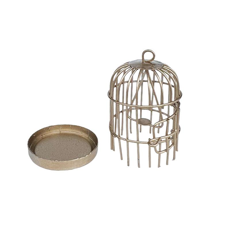 1PC Micro Landscape Decoration 1/12 Doll House Miniature Metal Bird Cage Model Furniture Room Scene DIY Accessory