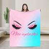 Eyelash Cartoon Eyelashes Blanket Fleece Autumn/Winter Multi-function Lightweight Thin Throw Blankets for Home Office Bedspreads