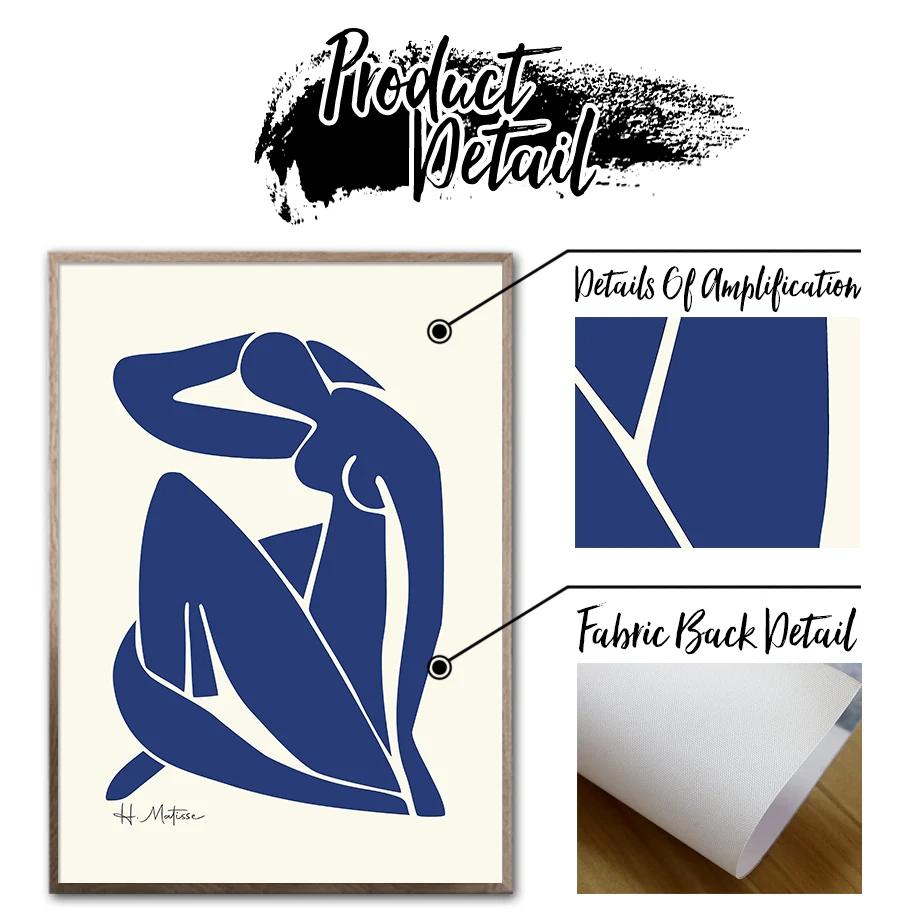 Retro Matisse Girl Coral William Abstract Nordic Posters And Prints Wall Art Canvas Painting Wall Pictures For Living Room Decor