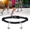 Adjustable Reflective Race Number Belt for Triathlon, with Loops And Fastening System Running