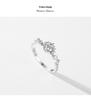 Modian S925 Sterling Silver Zircon Ring: Elegant Korean-Style Women's Wedding Ring with Hollow Design.