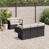 VidaXL Garden Lounge Set 6 Pcs with Cushions Black Braided Resin 3217246