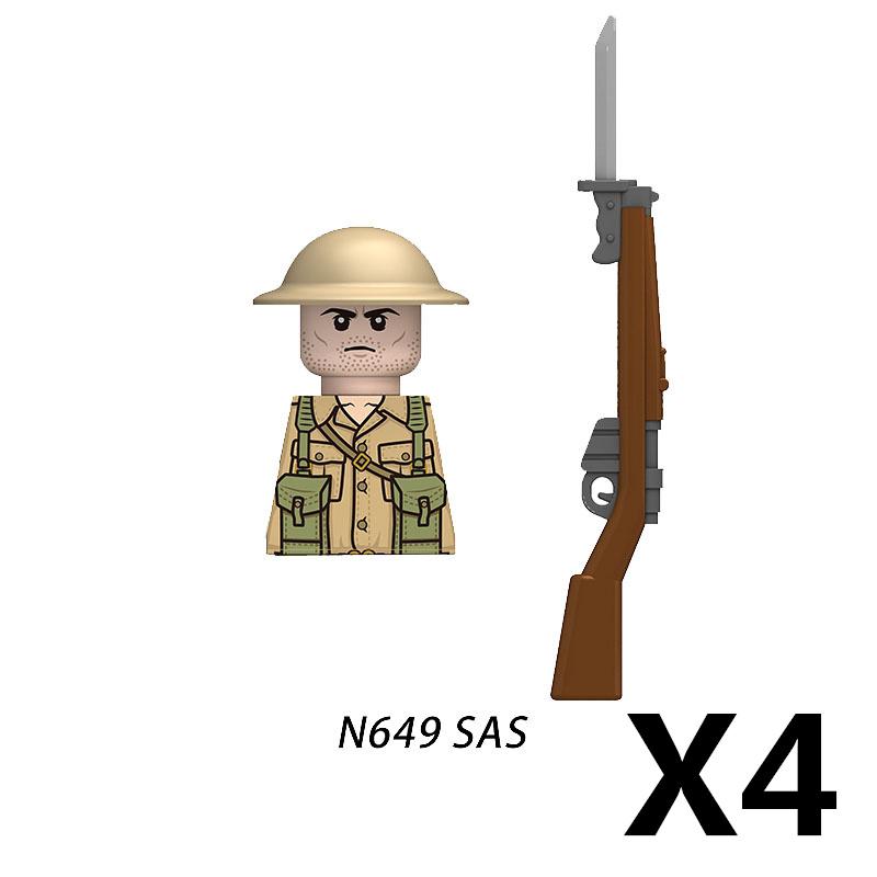 Military Soldier Figure Building Blocks British US French Army Weapons 101 Airborne Division Officer Infantry M1 Toys Gifts D126