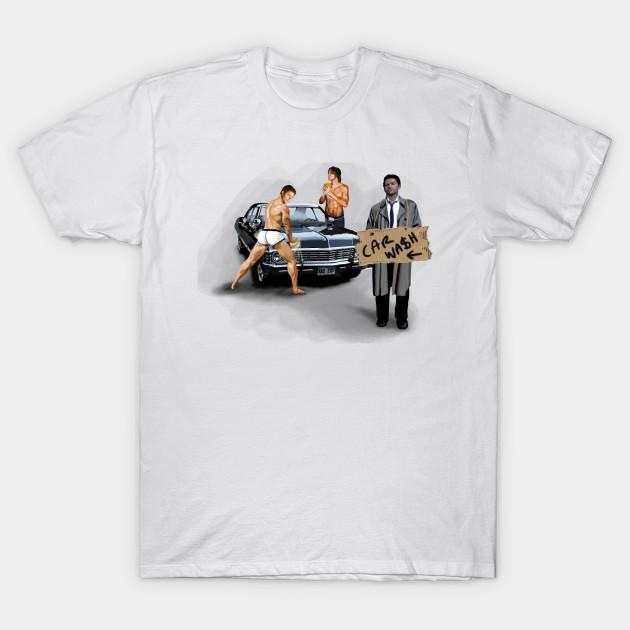 

Men Black Print T-shirt Carwash! No-Cut Transfer Paper Print Cotton Tshirt 2XL білий
