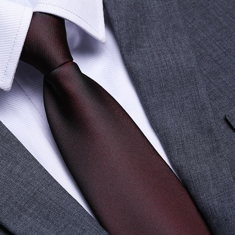 Married Men'S Red Zipper No-Tie Formal Tie Business Black Professional Groom Korean Version One-Pull Tie