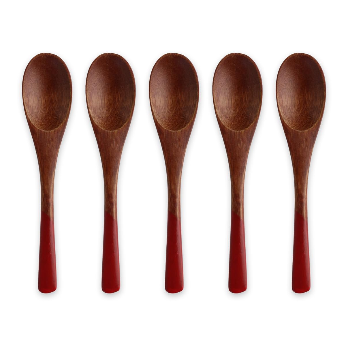 

Wooden Set of Current Model J-kitchens Multi-Spoons, Small, Red, 5, 12.3x2.5cm,