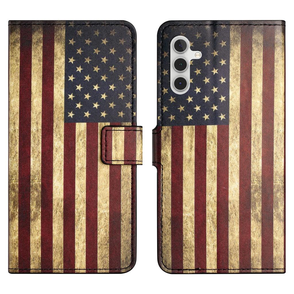 For Samsung Galaxy S24 FE Case Wallet PU Leather Flip Phone Cover Pattern Printing