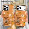 Phone Case: 2D Flat Design Suitable for iPhone 18 17 16 15 14 13 Pro, Film Protective Case, Couple Style, Orange Daisy Capybara, Christmas and Hallowe