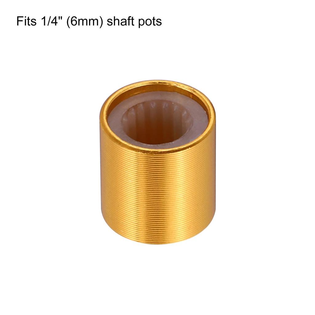 uxcell Potentiometer Knobs with Gold 6mm Shaft Rotary 10mm x Guitar Volume Control Knob 3-Pack Nur-Shaft, Finish, Aluminum, Diameter, Knob, 10mm,