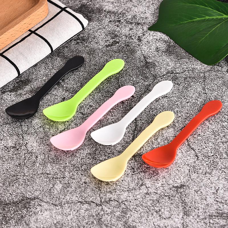100Pcs Mini Plastic Spoons Flatware Spoons For Jelly Ice Cream Dessert Appetizer Plastic Spoon For Party Supplies