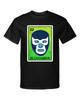 El Luchador Blue Demon Wrestler Loteria Mexican Bingo Style Graphic Tee Shirt Unisex T-Shirt