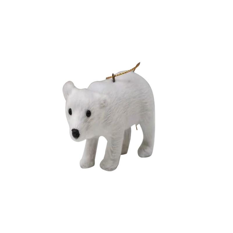 

1 шт., имитация белого медведя, мини-фигурки, подарочные украшения, украшения для стола, поддельные плюшевые миниатюры животных