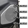 2/4Pcs Car Styling Aluminum Badge Car Audio Decorate Sticker Accessories For Lexus ES RX LS IS NX CT LX IS250 IS200 CT200h GS300