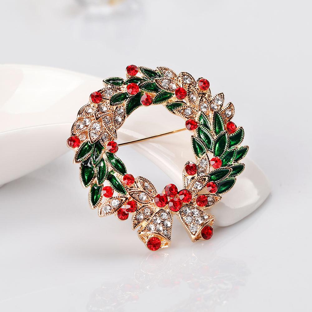 Women Fashion Garland Design Delicate Christmas Style Brooch Perfect Wear Decoration