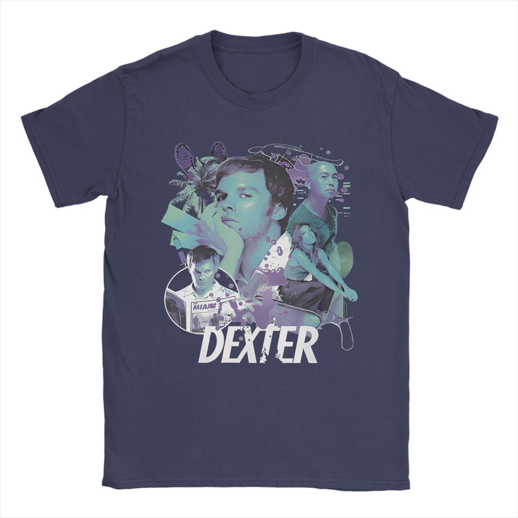 Dexter Morgan Movie Cotton TShirt For Male Summer Crime TV Drama  Retro T Shirts O Neck Tee Shirt Plus Size Hot Sale Clothes