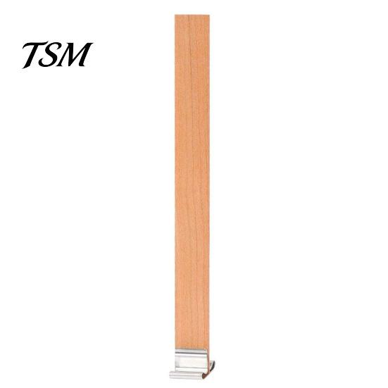 Candle Wick Centering Tool 22 Pcs Wood Wicks Sustainable with Metal Natural Bases Handmade Smokeless Wooden for DIY Making Woodwick Candles