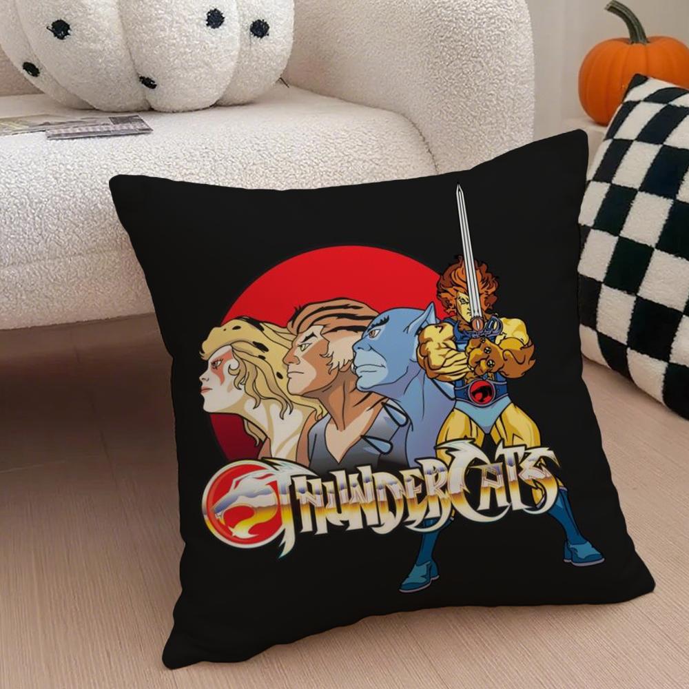 Cartoon TThunderCatsES Cushion Cover Throw Pillow Cover Hidden Button Durable Polyester Chair Cushion