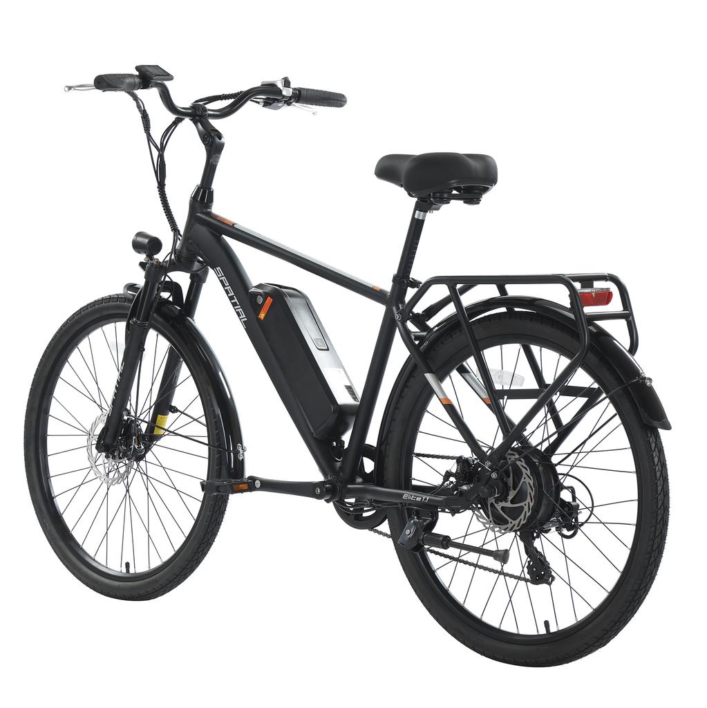 SPATIAL Elite Men's Multi Terrain Electric Bicycle With TowSeat 250W Motor 36V13AH Battery 26 Inch Road Tires  Electric Bike Outdoor Riding E-Bike