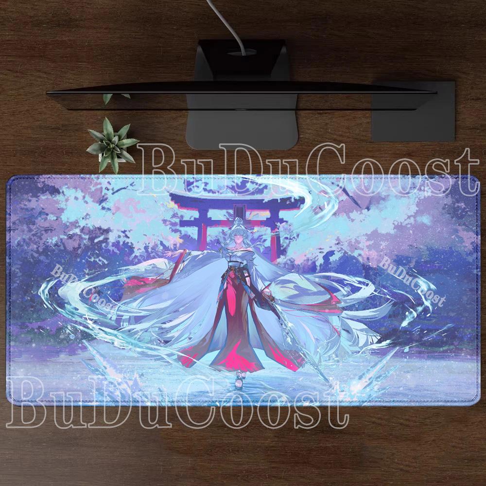 Hiyuki Gaming Wuthering Waves Mousepad Computer Office Accessorie Keyboard Mouse Pad Anime Sexy Girl Rubber HD Printing Desk Mat