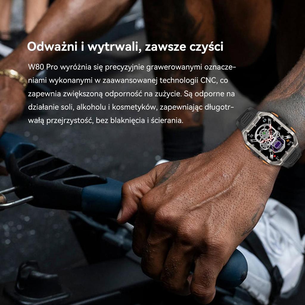 Blackview W80 Pro Outdoor Smart Watch, 1.91" Screen, 950mAh Battery, GPS, 100+ Sports Modes