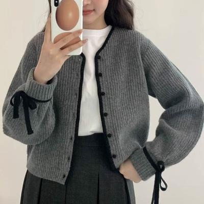 Retro High-end Knitted Cardigan Women's Early Autumn Autumn Sweater Women's Jacket Short Top