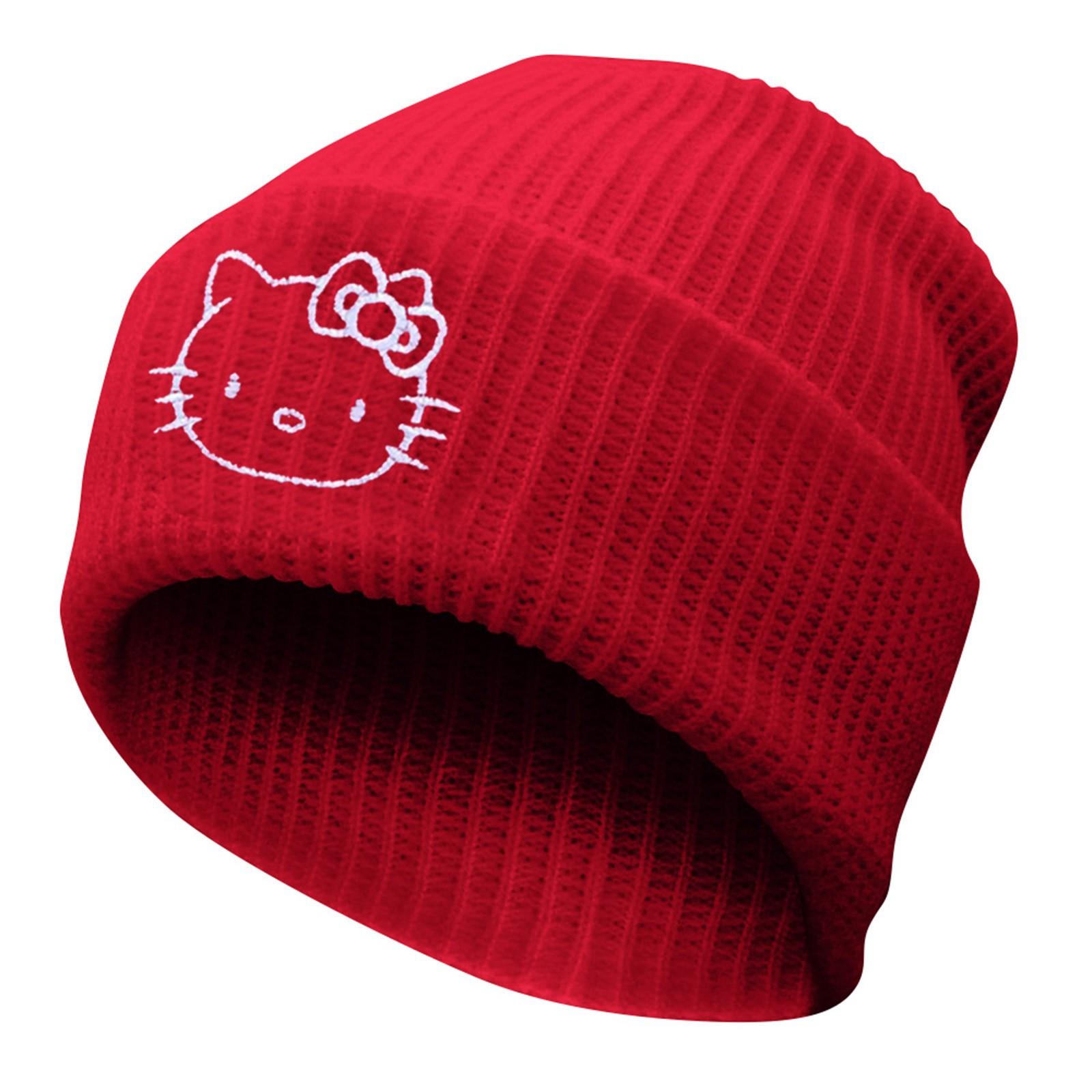 Hat Comfort Warm  Knit Hat  Embroidered Warm Knitted Hat Unisex Outdoor Versatile  Sport Ski Cap One Size