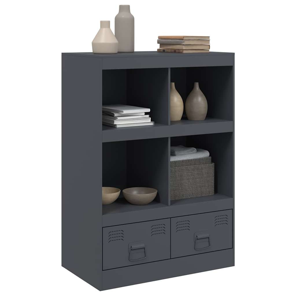 Vidaxl Szafka, Antracytowa, 67X39X95 Cm, Stal