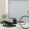VidaXL Bicycle Trailer, Transport Cart with Flag, Bicycle Cart, Bicycle Trailer, Luggage Trailer, 94056