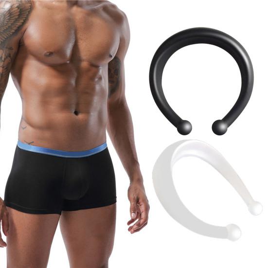 2Pcs Penis Training Sleeve Open-ended Design Time Delay Thickened Practical Penis Corrector Lock Ring Sex Toys Home Supply