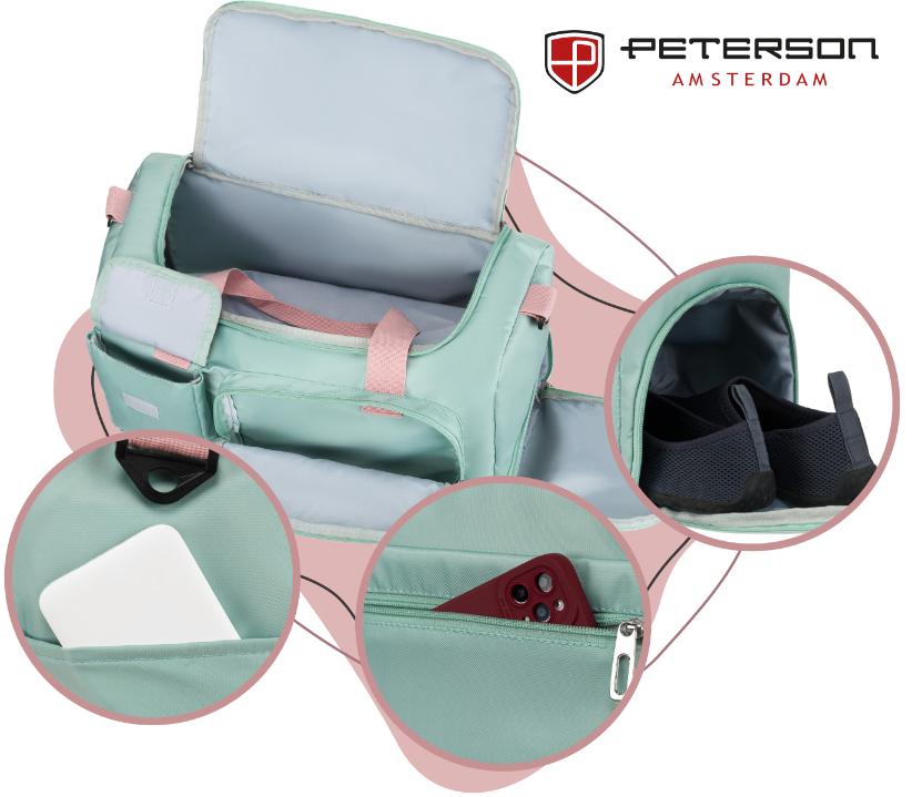 PTN 23032-8281 Green-Pink Travel Bag